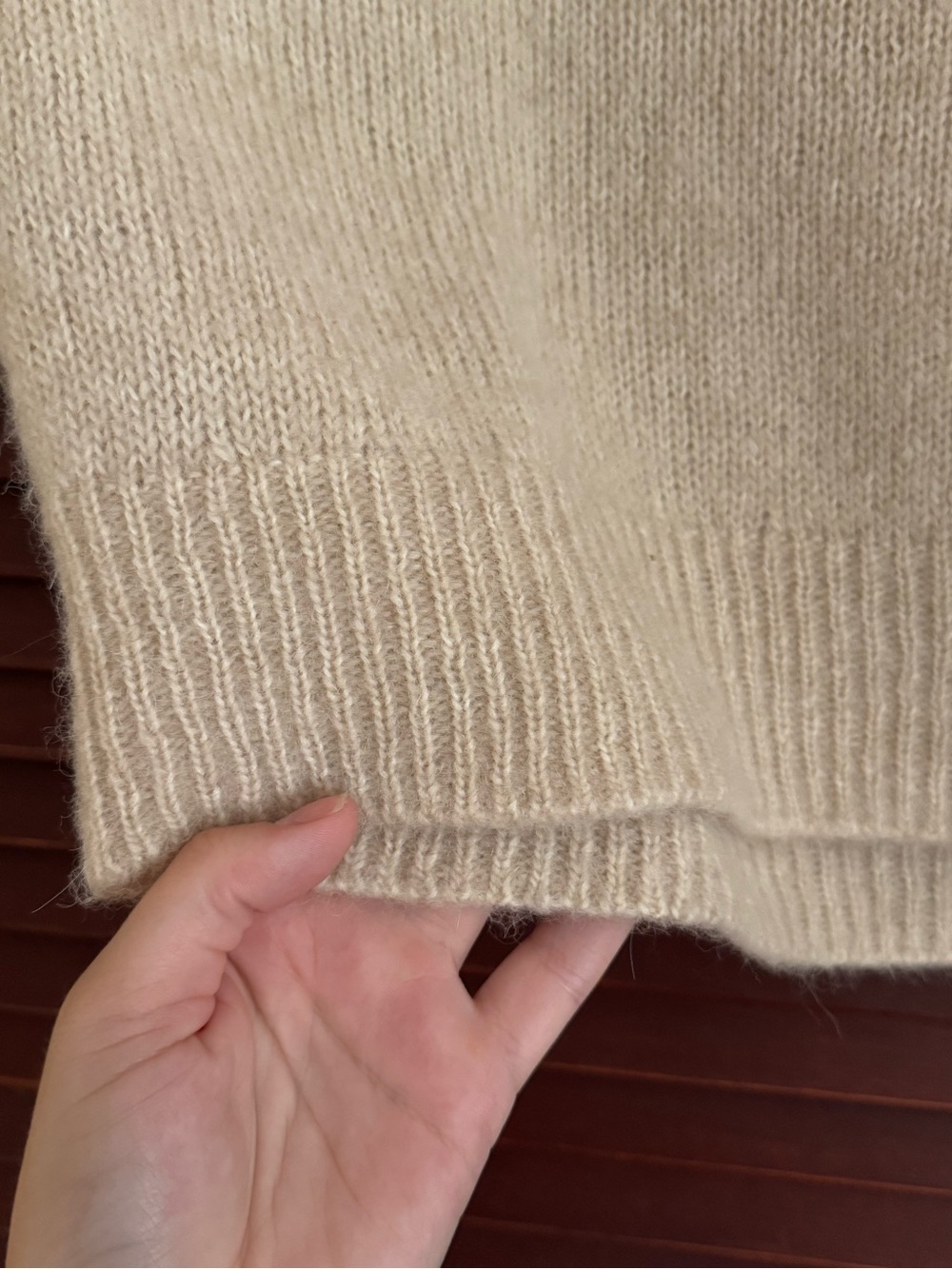 Sezane Samuel Jumper Beige Knit Sleeveless Sweater Vest - Picture 5 of 7